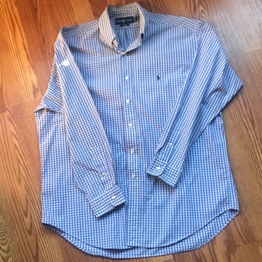 Ralph Lauren Men's Blue Checkered Shirt